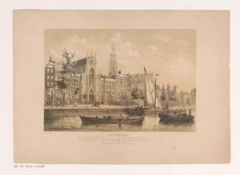 Keizersgracht z Onze-Lieve-Vrouwekerk w Amsterdamie