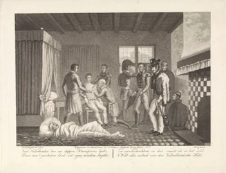 Książę Orański po ranie podczas leczenia w szpitalu polowym, 1815