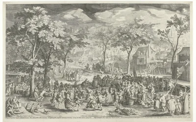Jarmark miejski, ok. godz. 1610