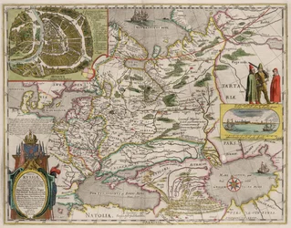 Mapa Rosji i Moskwy Z: Theatrum Orbis Terrarum..., 1645