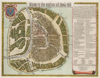 Mapa Kremla moskiewskiego z XVI wieku Castellum Urbis Moskvae, 1662