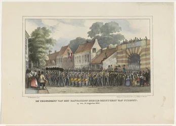 Powrót Bataillon Mobile Schuttery z Utrechtu, 19 sierpnia 1834 (tytuł na obiekcie)