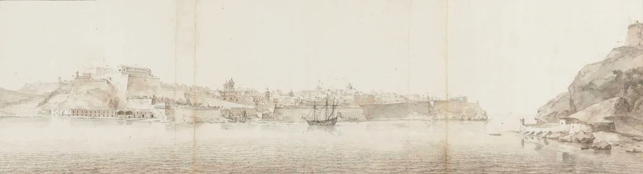 Widok na Vallettę na Malcie, widziany z Senglea