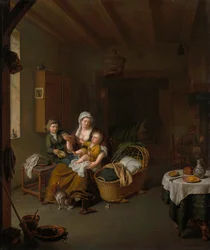 Matka karmiąca swoje dziecko (szczęśliwa matka)