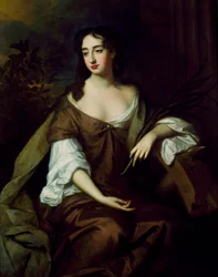 Dama jako św. Katarzyna (olej na płótnie)