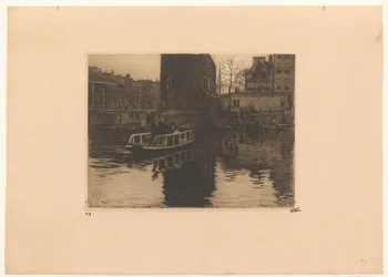 Widok przejęcia w Montelbaanstoren w Amsterdamie
