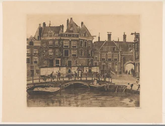 Widok na Beurspleintje w Amsterdamie