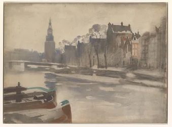 Widok na Oude Schans na Montelbaanstoren