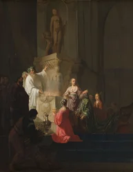 Idolatria króla Salomona, ok. 1636-1640 (olej na płycie)