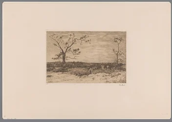 Krajobraz z gołymi drzewami i drwalami Wczytuję zagajnik (tytuł oryginalny)