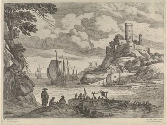 Widok na port ze statkami