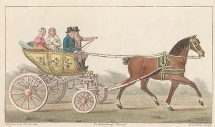 Zaan wózek do zabawy, 1824 A Noord-Hollandsch Speelwagentje na Zaan / Voiture de plaisance, dite Speelwagentje au Zaan (tytuł na obiekcie)