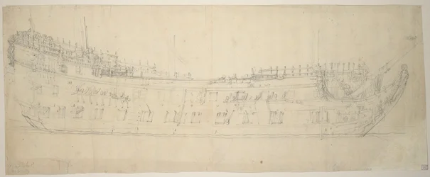 Portret okrętu "Swiftsure", 64 działa, zbudowanego w 1621 r. i przebudowanego w 1653 r.