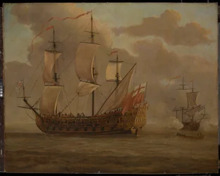 "Woolwich" przed lekką bryzą, ok. 1677 (olej na panelu)