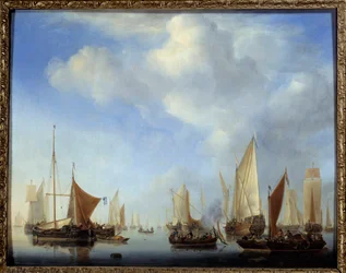 La petite flota Obraz Willema Van de Velde II le Jeune (1633-1707)