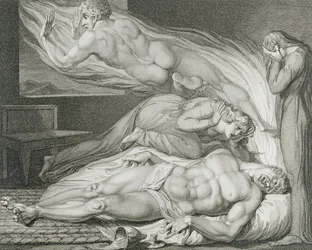 Death of the Strong Wicked Man, pl.6, ilustracja z „The Grave, A Poem” Williama Blake