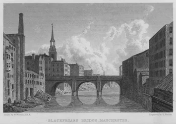 Blackfriars Bridge, Manchester (grawerowanie)