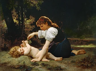 Młoda kobieta i dziecko, 1881