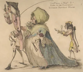 Długi Thomas i Mad-le B-g idą do Panteonu w swoich naturalnych maskach, 1 maja 1773.
