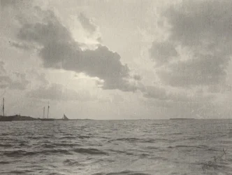 Zachód słońca nad wodą, lata 1890 (zdjęcie)