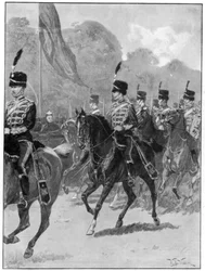 Przegląd 1. Brygady Yeomanry przez królową w Windsor Park, 1894.