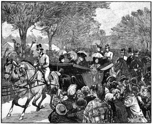 Wizyta królowych w Victoria Park, Londyn, 1887, 1900.