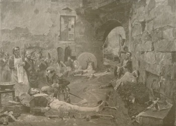 „Napoleon i marszałek Lannes w Essling”, 1809, 1896