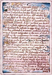 Pamiętna fantazja, tekst z „Wesela niebios i piekła”, ok. 1790-3 (akwaforta wypukła wykończona piórem i akwarelą)