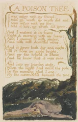 „A Poison Tree”, płyta 40 z „Songs of Experience”, 1794 (kolorowy druk reliefowy akwaforta z akwarelą)