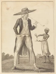 Plantator Surinamu w swoim porannym stroju, 1793.