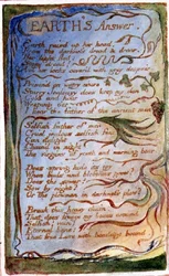 P.125-1950.pt31 Ziemska odpowiedź: płyta 31 z Pieśni o niewinności i doświadczeniu (kopia AA) c.1815-26 (akwaforta, tusz i akwarela)