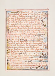 Przysłowia piekielne, tekst z "Zaślubin nieba z piekłem", ok. 1790-3 (akwaforta reliefowa wykończona piórkiem i wc)