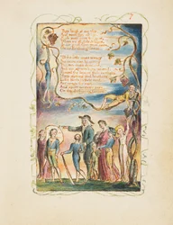 Pieśni o niewinności i doświadczeniu: The Ecchoing Green płyta druga, ca. 1825.
