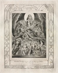 Księga Hioba: Pl. 2, Kiedy Wszechmogący był jeszcze ze mną, Kiedy moje dzieci..., 1825.