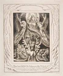 Upadek szatana, z ilustracji Księgi Hioba, 1825-26.