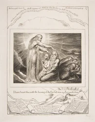 Wizja Boga, z ilustracji Księgi Hioba, 1825-26.