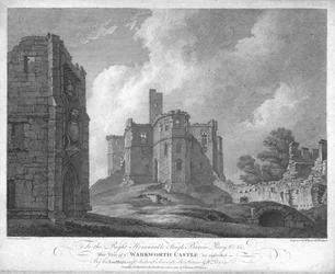 Zamek Warkworth, ok. 1784.
