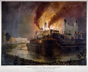 Zniszczenie zbrojowni w Tower of London przez pożar, 30 października 1841 r