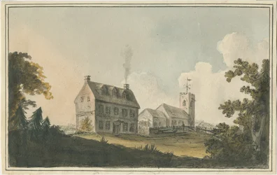 Kościół w Edingale: malarstwo akwarela i [ok. 1790]