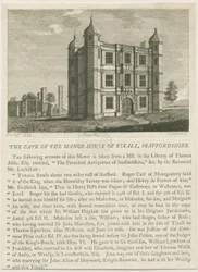 Tixall Hall - Brama: grawerowanie, bd [c 1813] (druk)