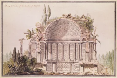 Rysunek architektoniczny mauzoleum Fryderyka, księcia Walii (1707-51), ok.1751