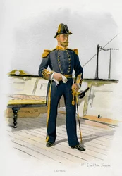 Kapitan Królewskiej Marynarki Wojennej, c1890-c1893.
