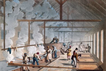 Niewolnicy pracujący w kotłowni, autor: William Clark. 1823.