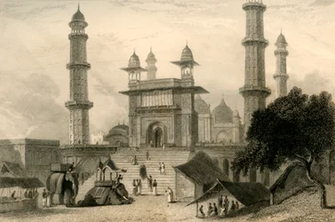 Meczet w Mathurze, 1835.