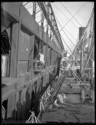 Załadunek parowca, Chelsea Piers, Nowy Jork, 1912
