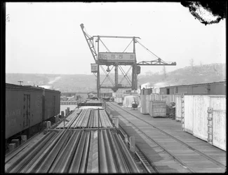 Podróżowanie z ładowaczem bezpośrednim na West Shore Rail Road, Weehawken, New Jersey, 1912 r