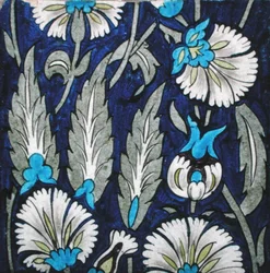 Płytka z motywem kwiatowym (ceramiczna)