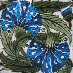 Płytka z motywem kwiatowym (ceramiczna)
