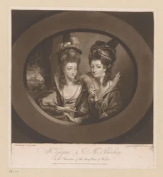 Portret van Mary Gwyn i Catherine Bunbury Pani Gwynne i Pani Bunbury, / w postaciach Wesołych kumpel z Windsoru (tytuł na obiekcie)