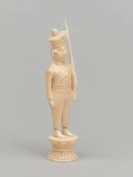 Biały pionek, figura szachowa, Indie, 1820 ok